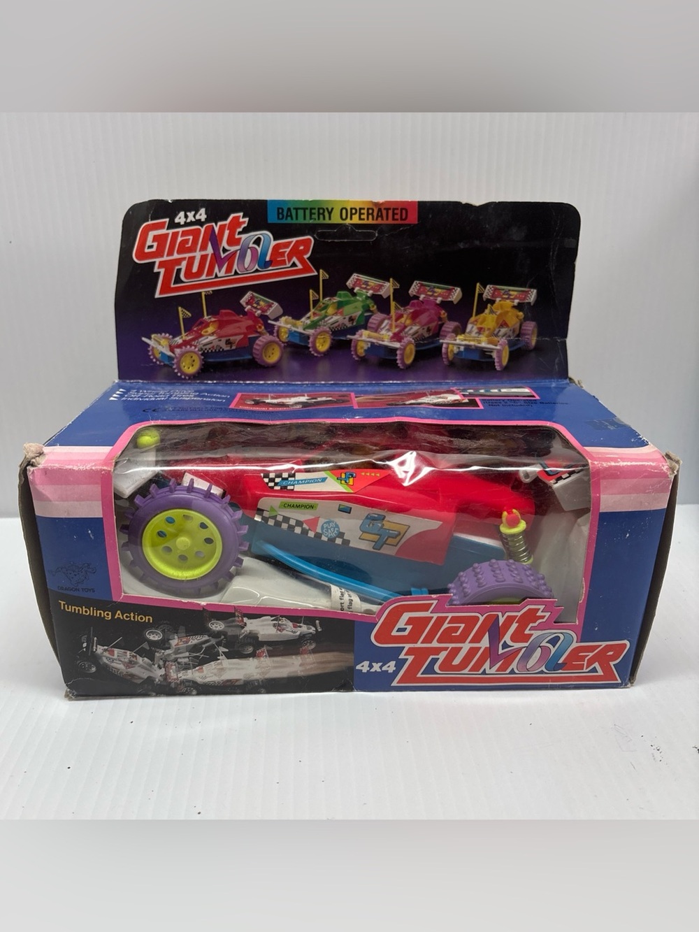Vintage Giant Tumbler 4x4 Tumble Buggy Race Car Battery Operated New In Box